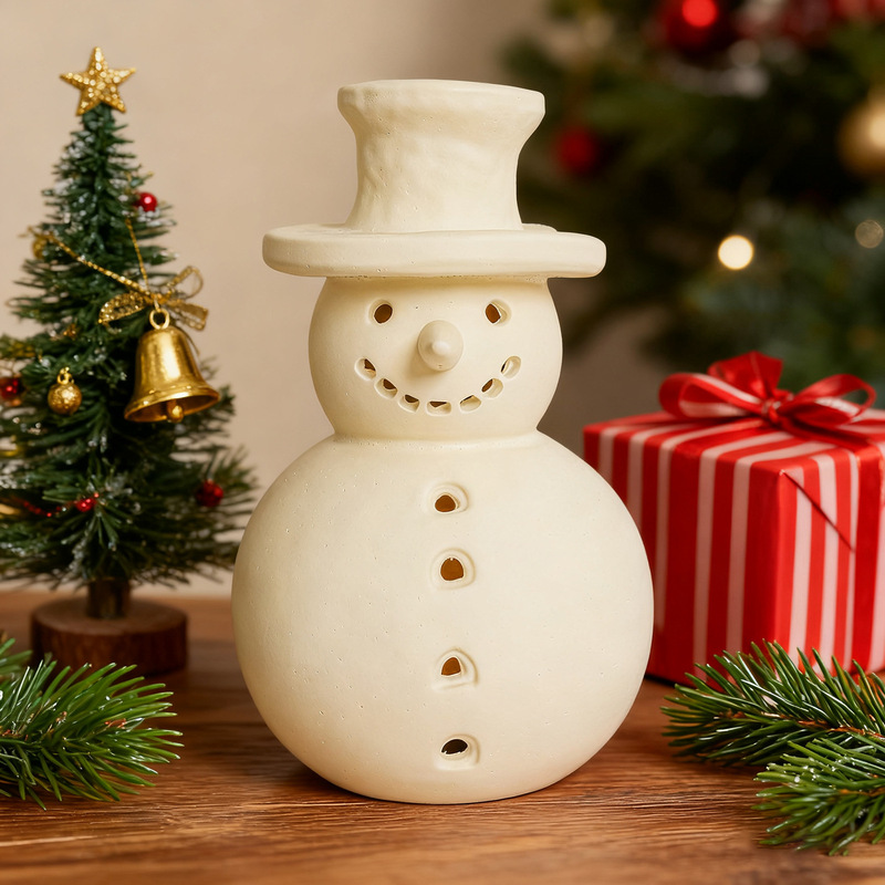 Cross-Border Terracotta Snowman Snowman Christmas Snowman Ornament Christmas Resin Table Christmas Snowman