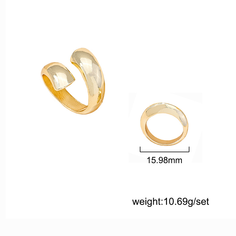 New Simple Fashion Cross Opening Ring Set display picture 1