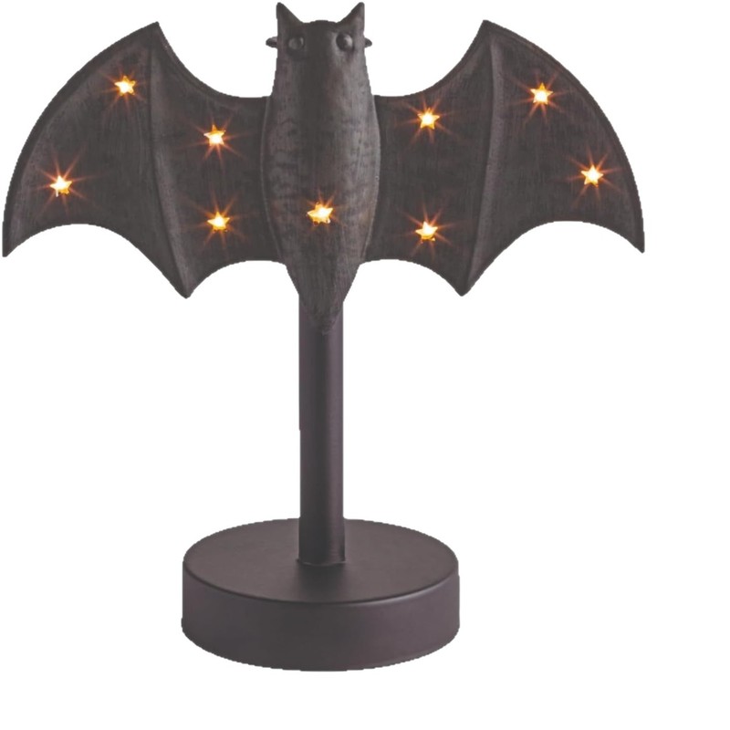 亚马逊新品 Twinkle Bat Candlestick万圣节闪烁蝙蝠烛台装饰摆件|undefined