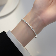 纳兰 S925纯银不规则碎银手链个性设计感独特气质手饰品女S6203