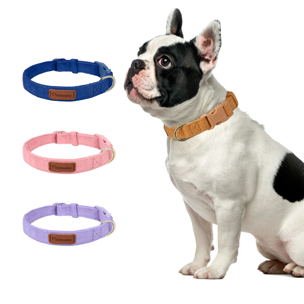 Transfronterizos mascotas de lana collar conjunto de cuerda de tracción suave piel de algodón microfibra ecológico collar de perro cuerda de perro