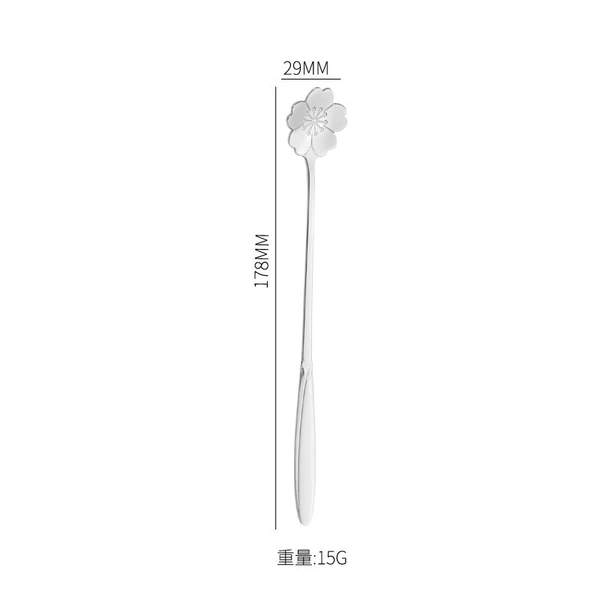 Silver cherry blossom ice spoon [No bag]