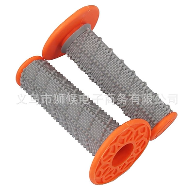 Motorcycle Accessories Modified Handlebars, Scooter Throttle Grip, Rubber Grip Cover, Handlebar Grip Cover (Handlehold cover) - small-particle-grip-orange-no-specifications