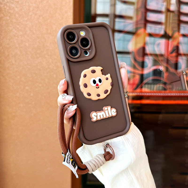 Suitable for Redmi Note13 Mobile Phone Case 12Pro Fun 11 Funny Biscuit Anti-Fall 5g New Lanyard