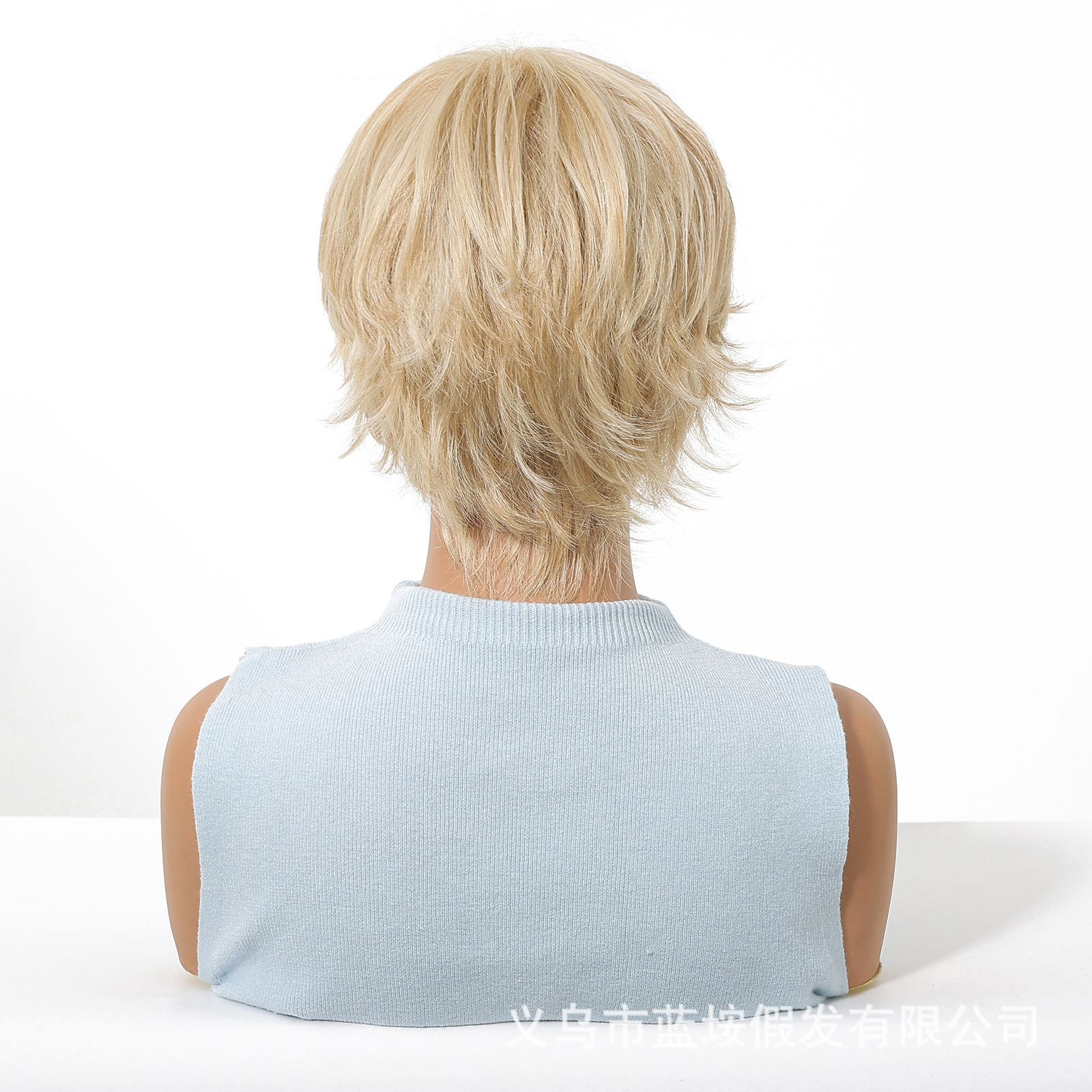 Importación de seda MONO peluca natural realista transpirable oro ultra corto pelucas europeas y americanas pelucas de cabello para mujeres pelucas