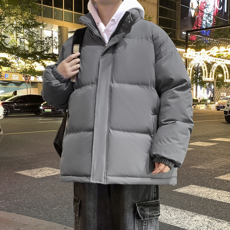 M - 8XL chaqueta de algodón de pluma de tamaño grande para hombres invierno nuevo tipo de chaqueta de algodón grueso para hombres cuello holgado chaqueta de calor coreana de moda