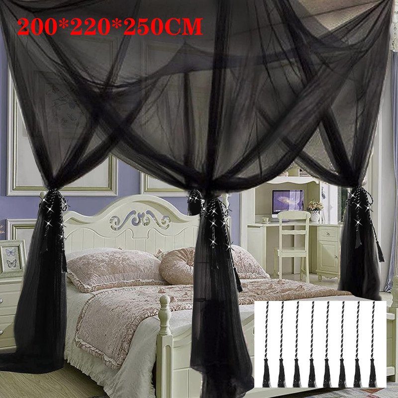 Square Mosquito Net Four-door Mosquito Net Bed Cover 4 Corner Column Canopy Bed Curtain Large Bed Curtain Universal for Indoor and Outdoor Square Mosquito Net Four-door Mosquito Net Bed Cover 4 Corner Column Canopy Bed Curtain Large Bed Curtain Universal for Indoor and Outdoor