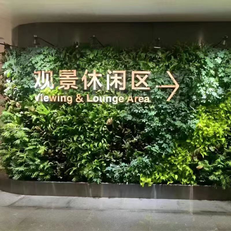 厂家供应仿真植物墙尤加利米兰塑料假草坪背景绿植墙商场门头店面