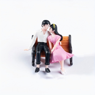 Z 21779 Couple doll micro ���^ decor ��H����΢���^�[��