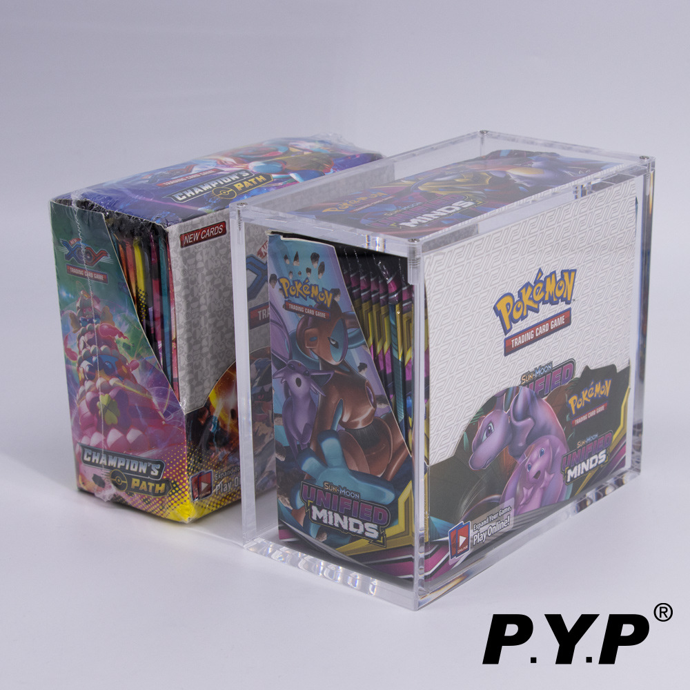 Tarjeta de acrílico caja transparente dispositivo de visualización Arylic Pokemon Booster caja de visualización image 3