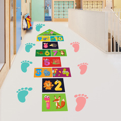 批發代發新款跳房子動物蟲子牆貼兒童房貼紙客廳走廊裝飾畫KSY-25