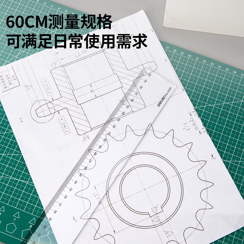 Powerful 6260 Ruler 60cm Transparent Plastic Ruler 60 Centimeter Drafting Scale Measuring Tape Measure Wholesale
