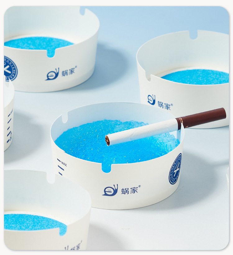 Wojia Disposable Ashtray with Built-In Smoke Quenching Sand, Thickened and Hardened, for Hotel and Internet Cafe Use, Absorbs Smoke Ash, Portable