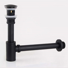 In-wall drain drain brass basin sewer pipe basin sewage pipe bounce air-proof deodorant overflow gold black