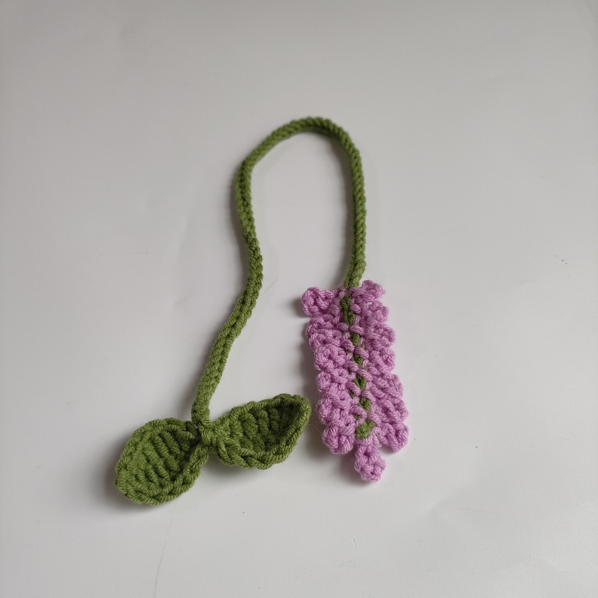 Hecho tejida a mano planta de lana bricolaje llavero girasol Camelia pequeña bolsa colgante producto terminado