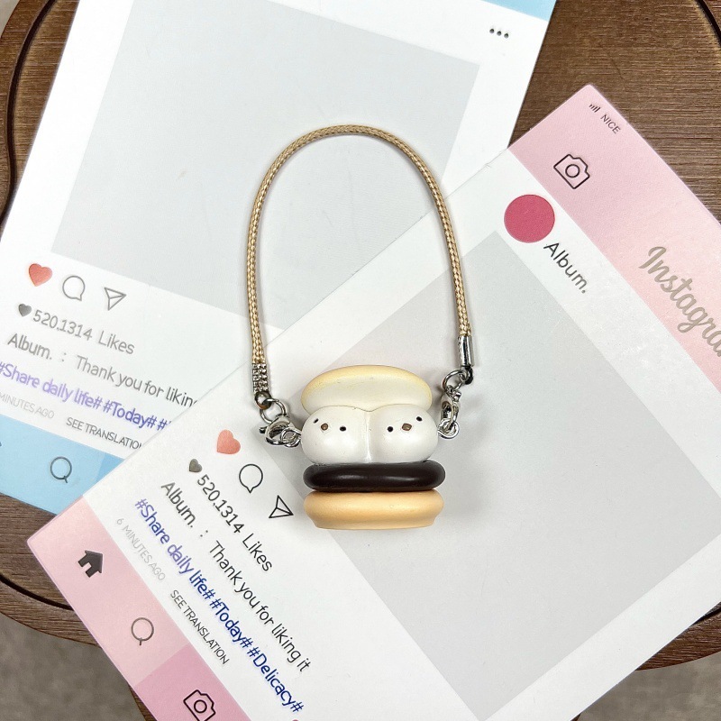 かわいいパンのおもちゃミニパンラブ布ペンダント diy ラブ布ぬいぐるみ斜めアクセサリー|undefined