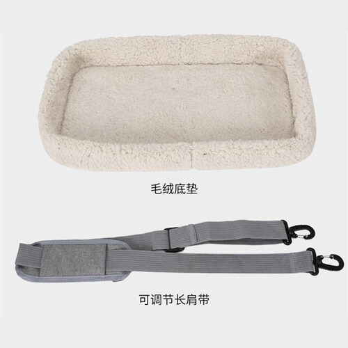Pet Outdoor Handheld Backpack Portable Crossbody Pet Bag for Cats and Dogs, Foldable Cat Bag with Fur Pads, Breathable Cat Backpack