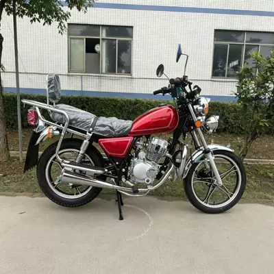 The Red Cross-Country Motorcycle Has Strong Torque and a High Load-Carrying Capacity, Making It Suitable for Long-Distance Travel in Africa's Urban and Rural Areas, with a Sturdy Body