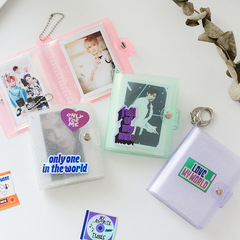 Wholesale supply of sparkling series of transparent mini photo albums, plug-in PP photo albums, Polaroid 3 inches, 36 pieces