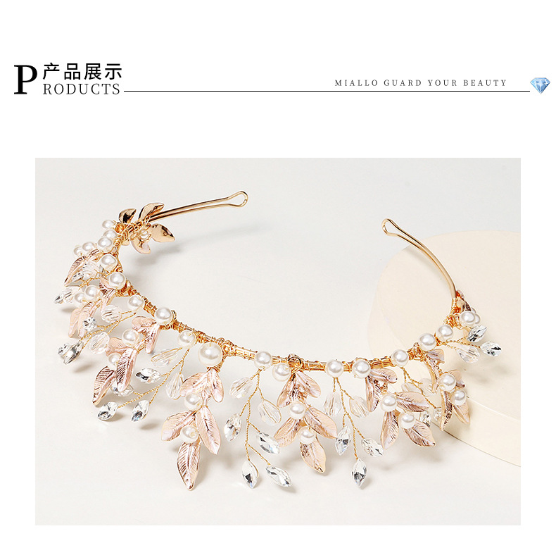 Fashion Alloy Crystal Pearl Crown display picture 4