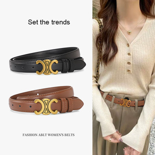 Arc de Triomphe double C internet celebrity popular women's belts fashionable and versatile high-end belts with trousers jeans belts trendy
