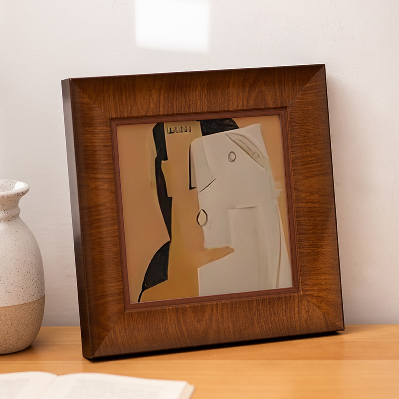 Medieval estilo francés diy pintura marco exterior enmarcado madera sólida pintura al óleo cuelga pared simple gran marco de foto tamaño de mesa de oscilación personalizado