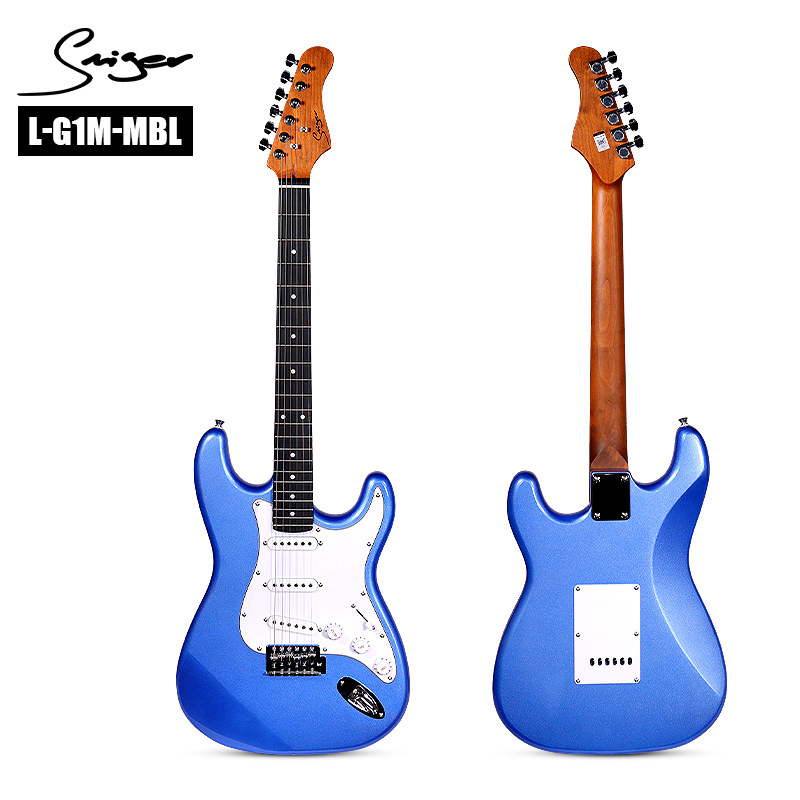 Factory wholesale ST electric guitar single pick -up machine Electric Guitar roast maple wooden piano neck 3