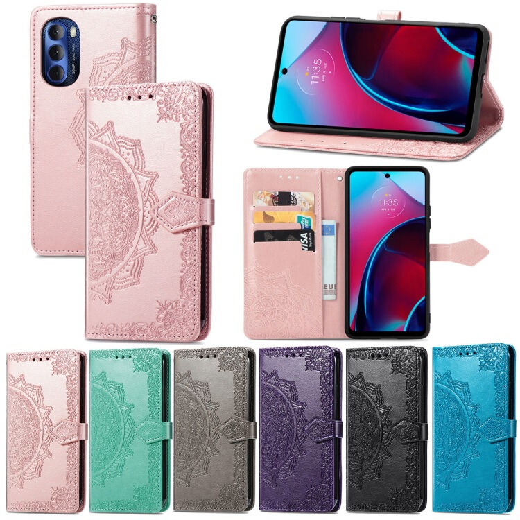 For MOTO Edge30 Pro/U G22 G200 G31G51G71 G POWER Mandala leather case