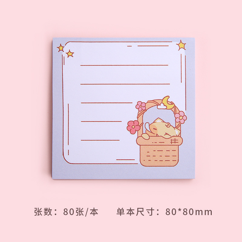 Caricatura gatos pastillas creativas adorables ins estudiantes con un alto valor facial para aprender cuaderno de notas no adhesivo