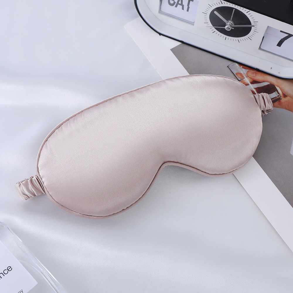 Máscara de Ojos de seda artificial de doble cara de seda de morera sombreado máscara de ojo del sueño logotipo impreso viajes al aire libre esencial en stock al por mayor