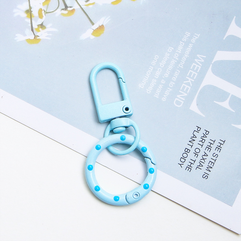 [Light Blue] Door buckle + polka dot spring buckle