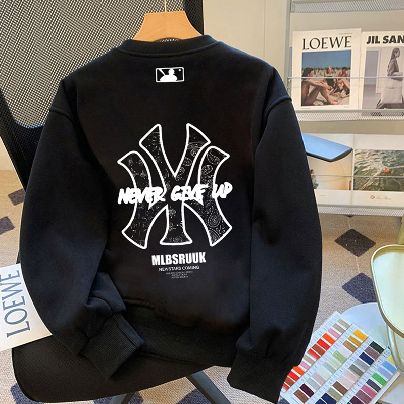 [Outlet Discount] American Trendy Brand Sweatshirt Men's 2025 New Spring and Autum Youth Round Neck Long-Sleeved T-Shirt