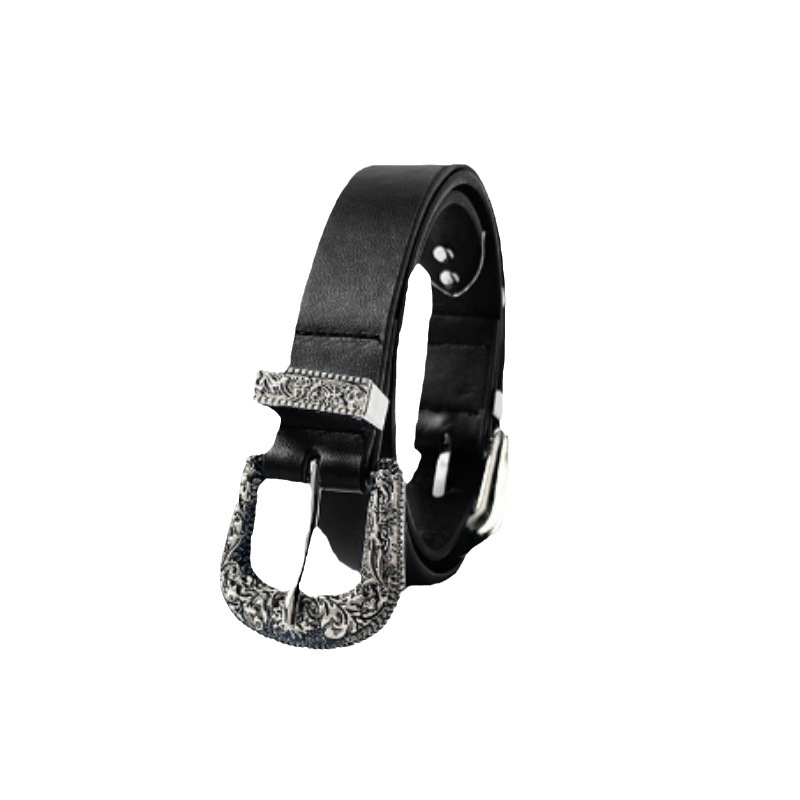 New Spicy Girl Doppia Testa Fibbia ad Ago Pantaloni Stile Semplice da Donna Cintura Tendenza Moda 23 Stagioni_voghion.com