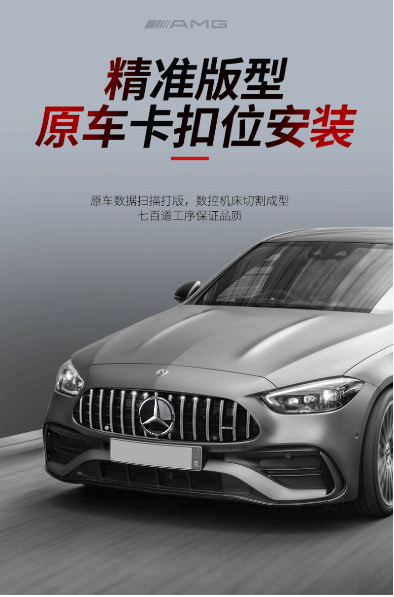 Suitable for Mercedes-Benz Gla Cla Gls E-Class Cglc Gle Cls Modified 3D Stereo Mirror Car Logo Center Net Logo