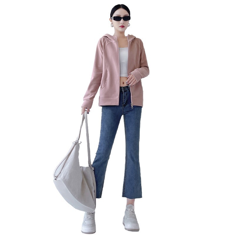 2025秋季新款女装加厚卫衣外套女韩系宽松休闲开衫长袖上衣A6893|undefined