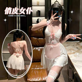 JK情趣内衣俏皮小猫咪女仆扮演套装吊带睡裙露胸性感纯欲风qqny