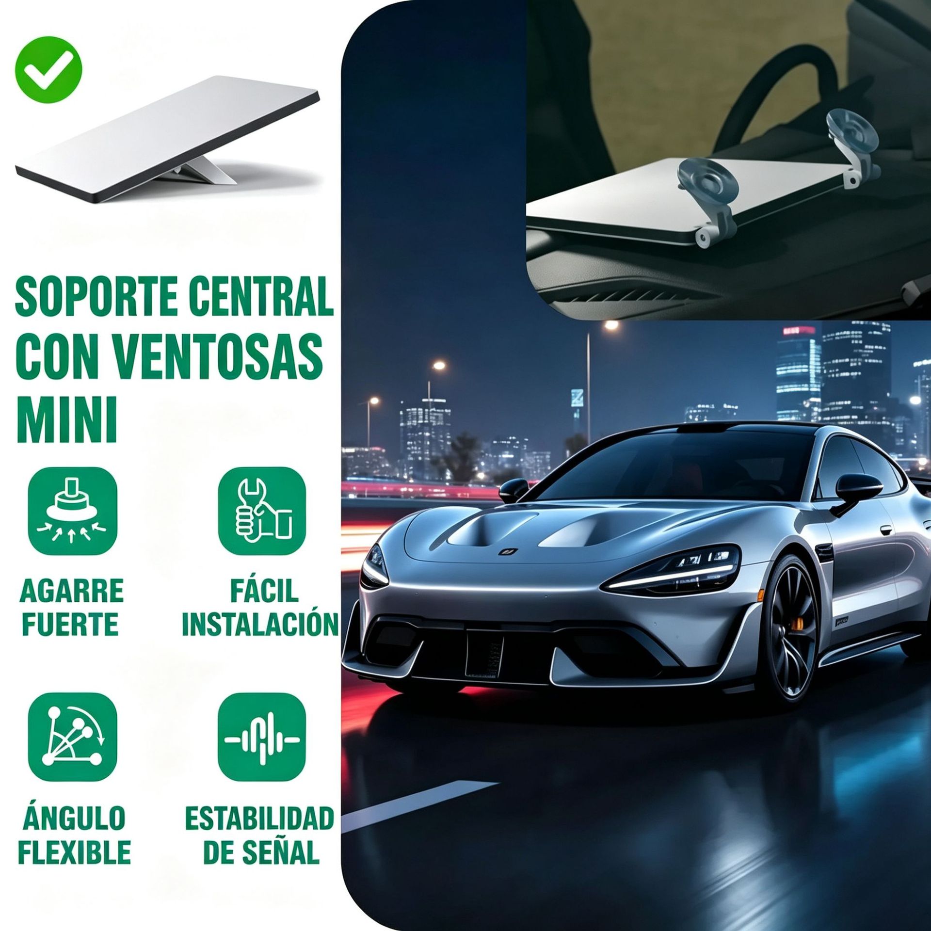 Meike Duo's popular mini central control suction cup mount for car windshield, automatic suction cup, supports 190 degrees °