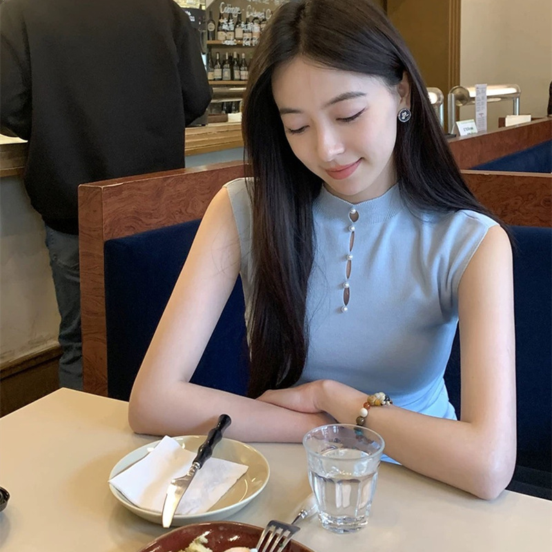 Reversible Ruched Waist T-Shirt for Women, Summer New Korean Style Design Knit Top, Niche Versatile Trendy Blouse