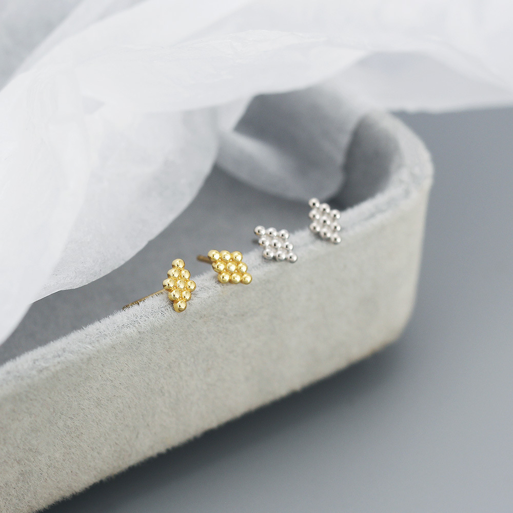 Fashion Square Silver Earrings Plating 925 Silver Earrings