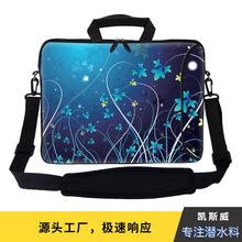新款商务休闲多用手提电脑包 笔记本电脑单肩包 潜水料电脑包