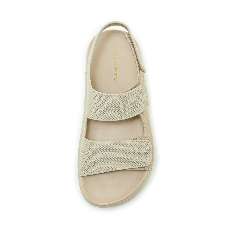 Dép sandal nữ quai chữ V đế mềm, quai dán đi biển — màu đen, màu hồng, màu kaki, màu mơ chi tiết 34