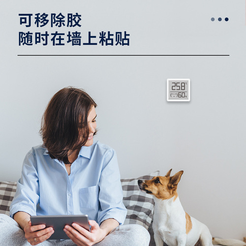 Deli electronic thermometer and hygrometer bedroom simple silent thermometer digital children's room summer air-conditioned room temperature