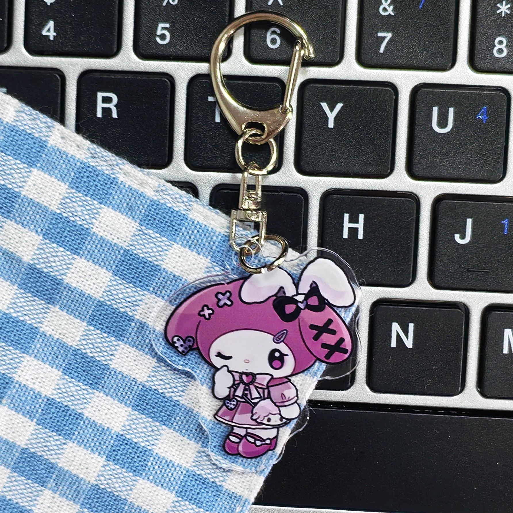 クロミ美楽ティ小衆暗黒風アクリルキーホルダー少女心三麗鴎カップルストラップアクセサリー