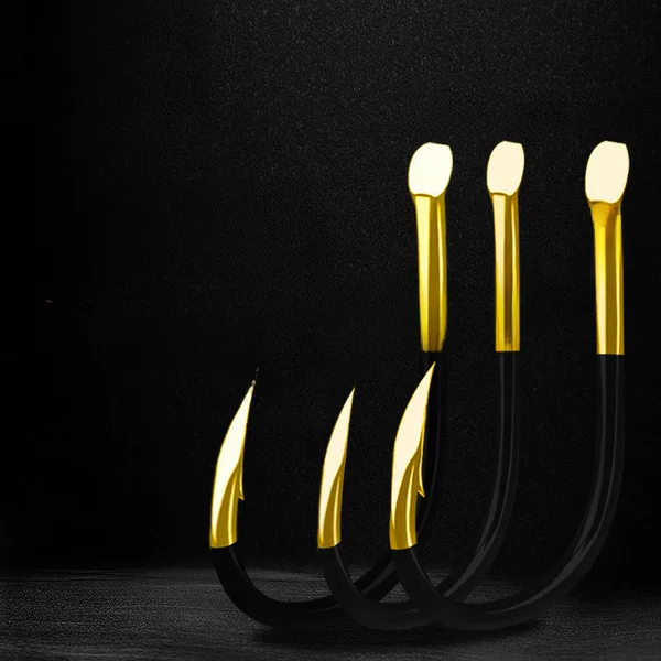 Ghost Ya Ishini New Guandong Idou Cool Black Gold Bulk Fish Hook Titanium Alloy Large Hook Explosive Hook Fishing Gear Wholesale