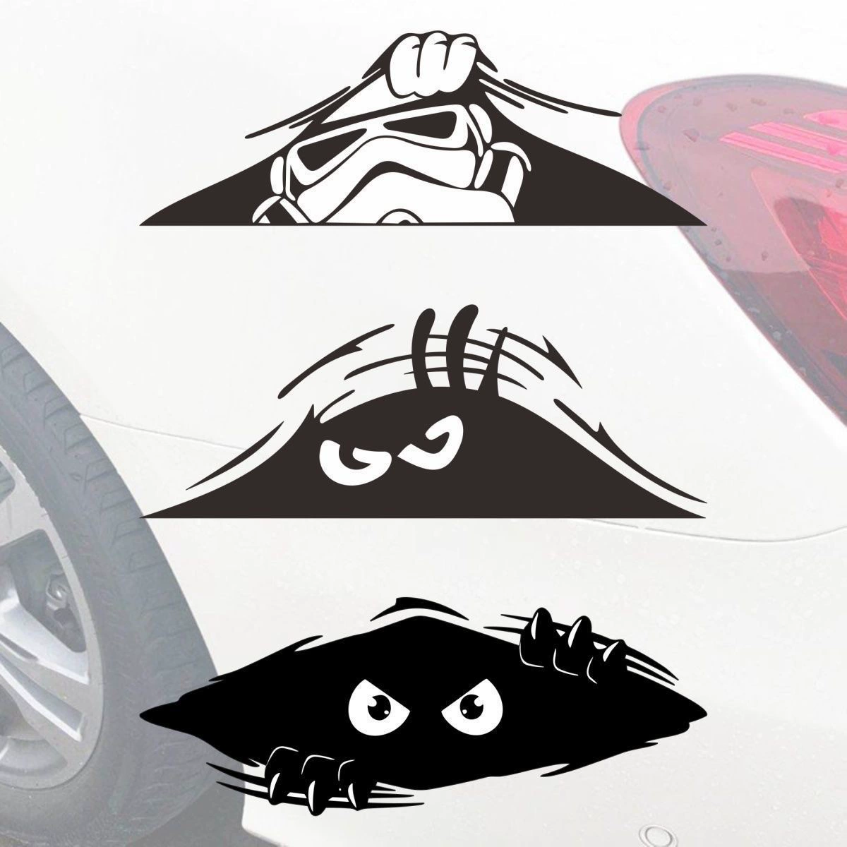 Мультяшный забавный шпионский автомобиль наклейка заднего окна наклейки