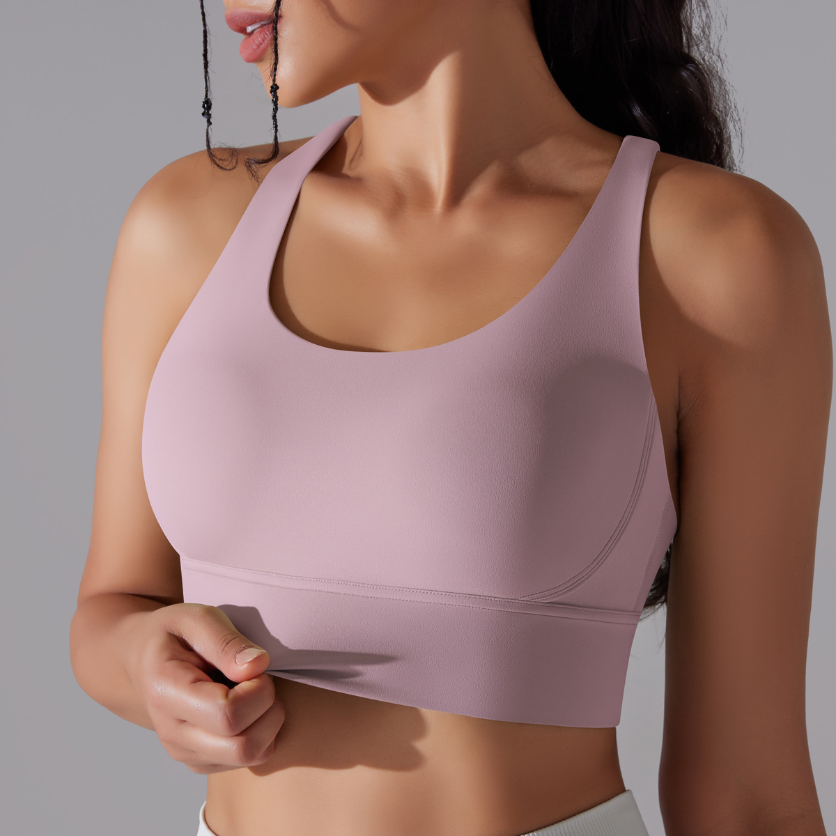 127g Weight Sleeveless Sleeve Length Nylon, Spandex Fabric Type Short Top Length Halter Crisscross Tank Tops Type Fitness, Yoga Occasion U Neck Neckline Solid Color Pattern Sports Style Sports Solid Color Nylon Spandex U Neck Active Tops Halter Crisscross Tank 51