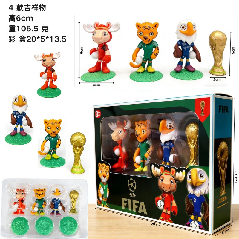 World Cup Mascot Souvenirs 2026 Usa-Canada-Mexico World Cup Football Team Ip Collectible Figurines and Ornaments World Cup Mascot Souvenirs 2026 Usa-Canada-Mexico World Cup Football Team Ip Collectible Figurines and Ornaments