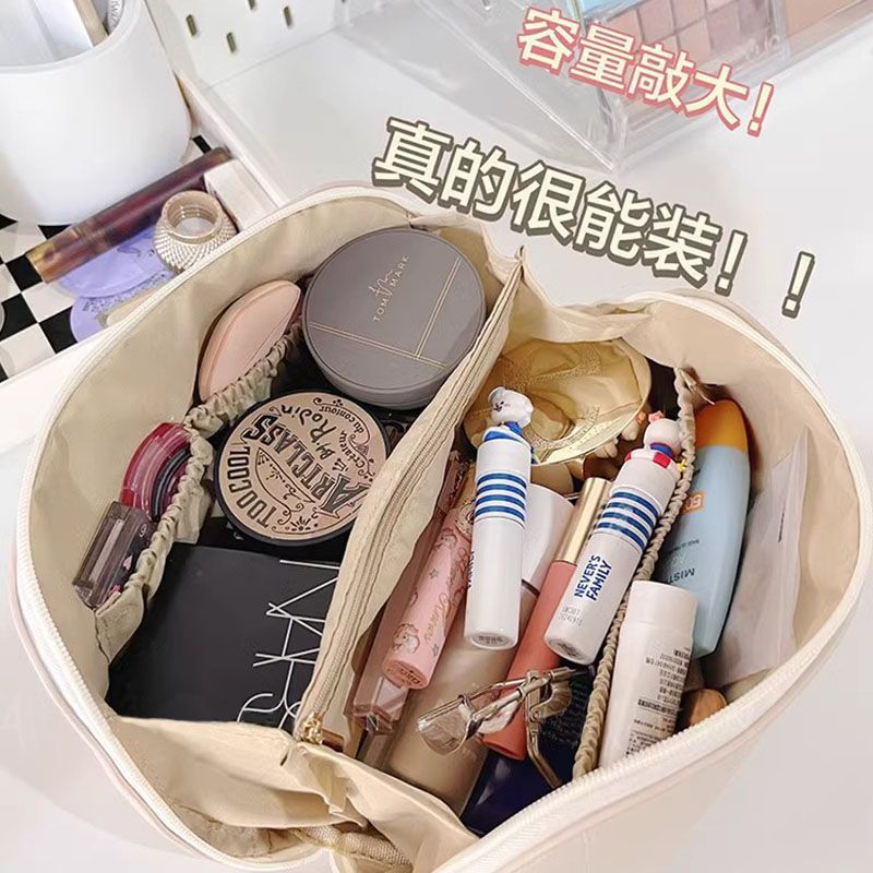 Bolsa de maquillaje de almohada de alto valor facial, bolsa de órgano, bolsa de almacenamiento portátil de viaje portátil, bolsa de lavado gruesa