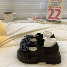 日系jk小皮鞋女2022年秋季新款学生百搭蝴蝶结可爱配裙子洛丽塔鞋