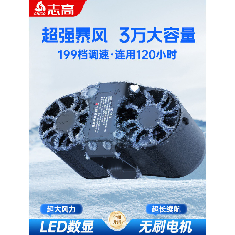 Chigo ウエストファン、超強風、大容量、超長バッテリー寿命、ポータブル、屋外建設現場、高温作業|undefined